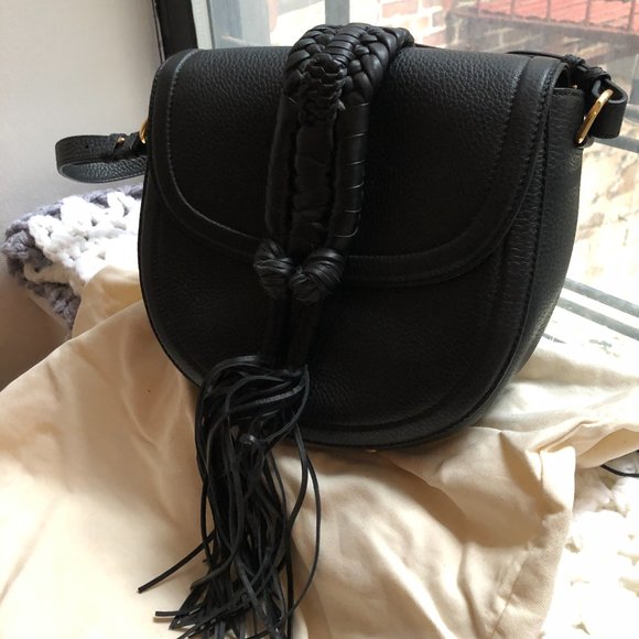 New Altuzarra Ghianda Hand-Made Black Leather Shoulder Bag w/ Braided Knot Small - Picture 2 of 6